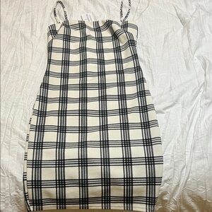Windsor Black and White Plaid Mini Dress
